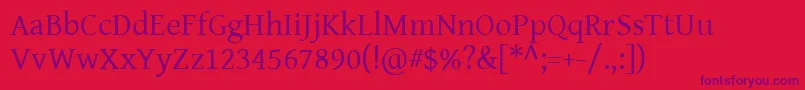 Genbasr Font – Purple Fonts on Red Background