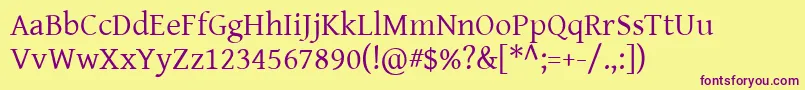 Genbasr Font – Purple Fonts on Yellow Background