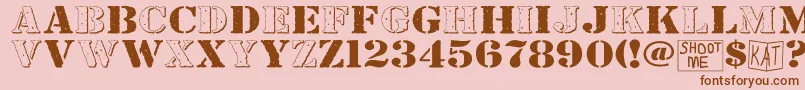 Bndyylwhs Font – Brown Fonts on Pink Background