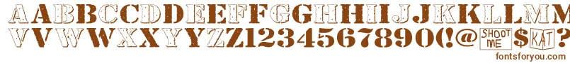 Bndyylwhs Font – Brown Fonts on White Background