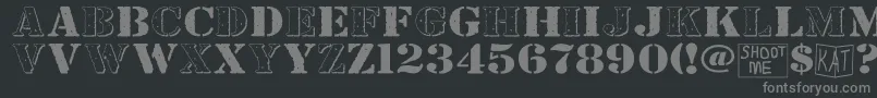 Bndyylwhs Font – Gray Fonts on Black Background