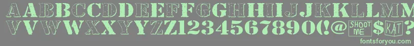 Bndyylwhs Font – Green Fonts on Gray Background