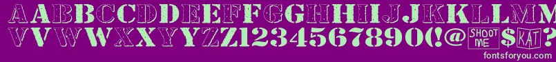 Bndyylwhs Font – Green Fonts on Purple Background