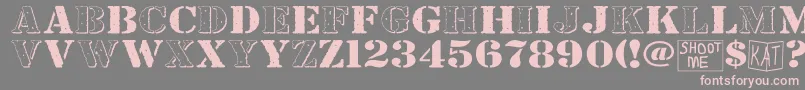 Bndyylwhs Font – Pink Fonts on Gray Background
