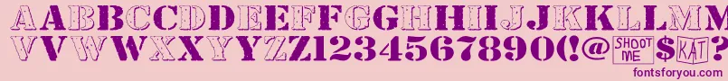 Bndyylwhs Font – Purple Fonts on Pink Background