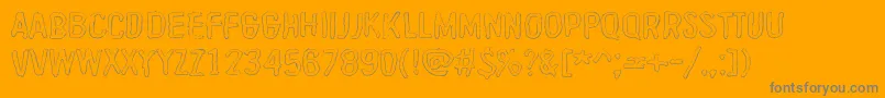 QuicksandX-Schriftart – Graue Schriften auf orangefarbenem Hintergrund