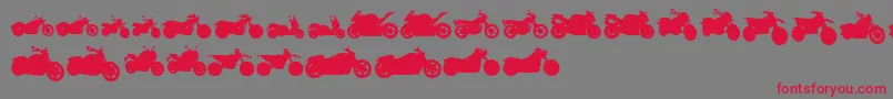 MotosTfb Font – Red Fonts on Gray Background