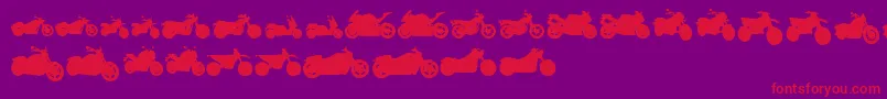 MotosTfb-fontti – punaiset fontit violetilla taustalla