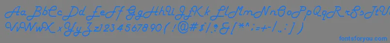 Fifty Font – Blue Fonts on Gray Background