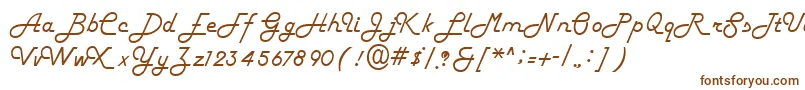 Шрифт Fifty – коричневые шрифты на белом фоне