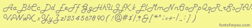 Fifty Font – Gray Fonts on Yellow Background