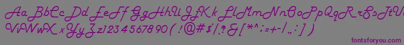 Шрифт Fifty – фиолетовые шрифты на сером фоне