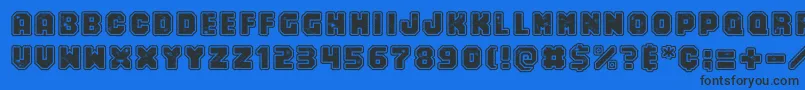 Numero10 Font – Black Fonts on Blue Background