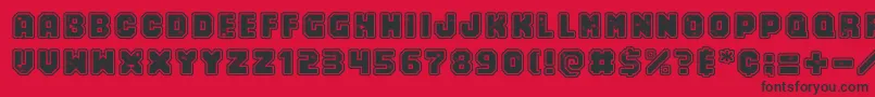 Numero10 Font – Black Fonts on Red Background