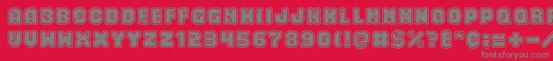 Numero10 Font – Gray Fonts on Red Background