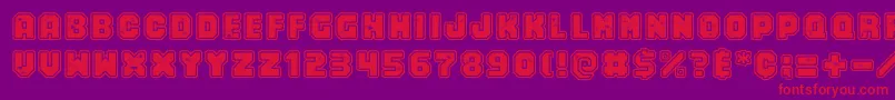 Numero10 Font – Red Fonts on Purple Background