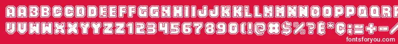 Numero10 Font – White Fonts on Red Background