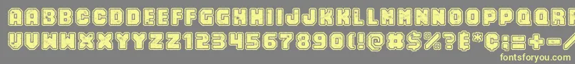 Numero10 Font – Yellow Fonts on Gray Background