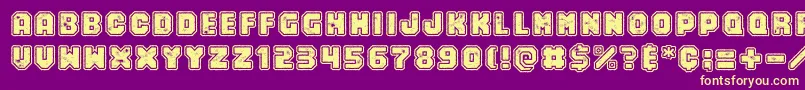 Numero10 Font – Yellow Fonts on Purple Background