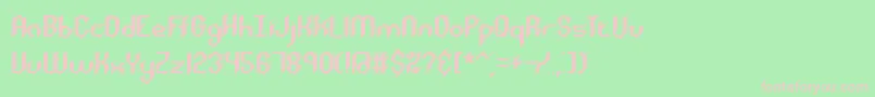 Roughday Font – Pink Fonts on Green Background