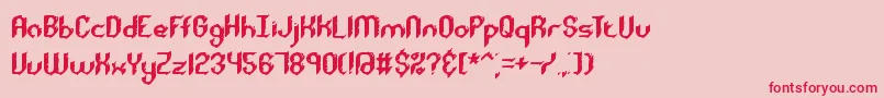 Roughday Font – Red Fonts on Pink Background