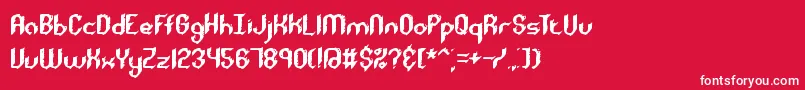 Roughday Font – White Fonts on Red Background
