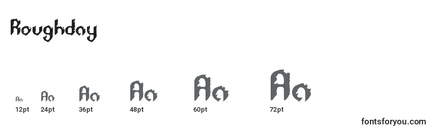 Roughday Font Sizes