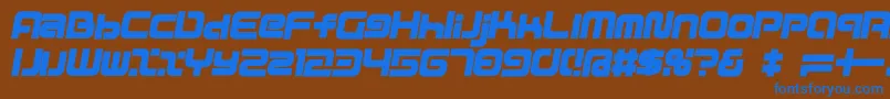 D3mouldismi Font – Blue Fonts on Brown Background