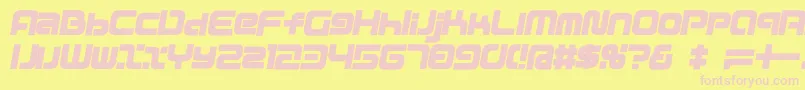 D3mouldismi Font – Pink Fonts on Yellow Background