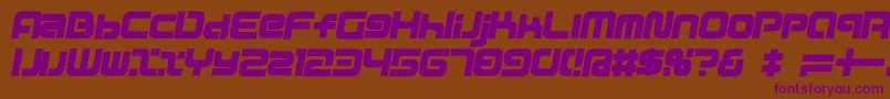 D3mouldismi Font – Purple Fonts on Brown Background