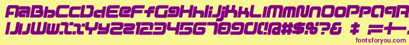 D3mouldismi Font – Purple Fonts on Yellow Background