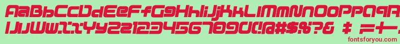 D3mouldismi Font – Red Fonts on Green Background