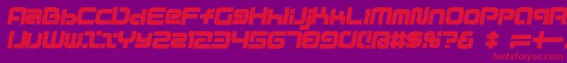 D3mouldismi Font – Red Fonts on Purple Background