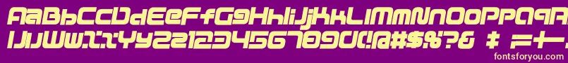 D3mouldismi Font – Yellow Fonts on Purple Background