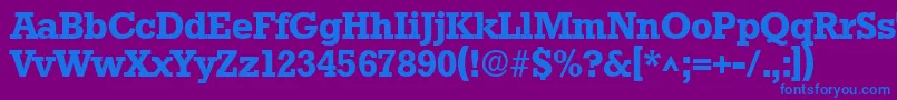 StamfordSfBold Font – Blue Fonts on Purple Background