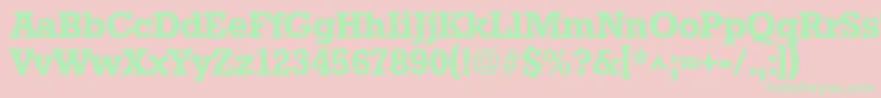 StamfordSfBold Font – Green Fonts on Pink Background