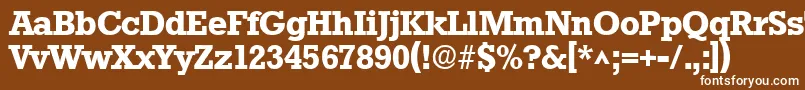 Шрифт StamfordSfBold – белые шрифты на коричневом фоне