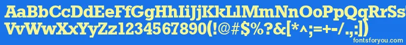 StamfordSfBold Font – Yellow Fonts on Blue Background