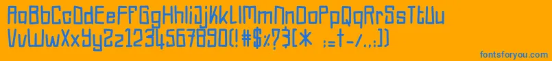 BalikKampung Font – Blue Fonts on Orange Background