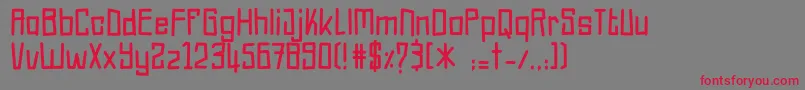 BalikKampung Font – Red Fonts on Gray Background