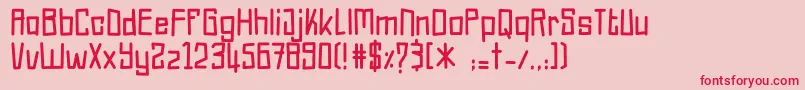 BalikKampung Font – Red Fonts on Pink Background