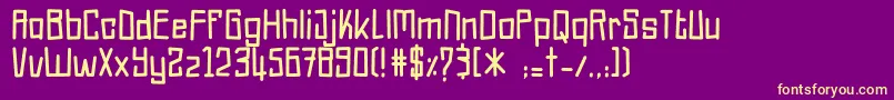 Więcej informacji o czcionce BalikKampung Czcionka BalikKampung – żółte czcionki na fioletowym tle