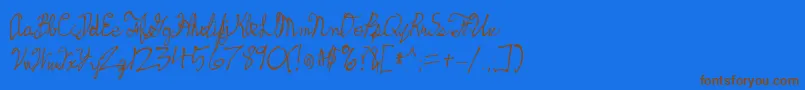 Skeetch ffy Font – Brown Fonts on Blue Background