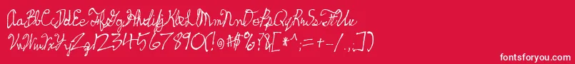 Skeetch ffy Font – White Fonts on Red Background