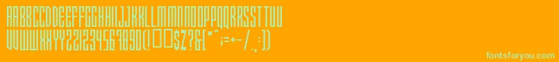 Xray Font – Green Fonts on Orange Background