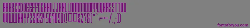 Xray-Schriftart – Violette Schriften auf grauem Hintergrund