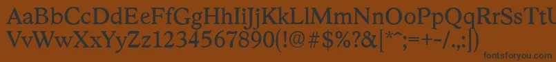 StratfordserialRegular Font – Black Fonts on Brown Background