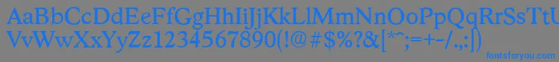 StratfordserialRegular Font – Blue Fonts on Gray Background