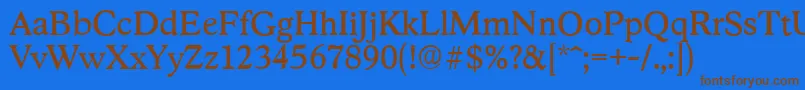 Шрифт StratfordserialRegular – коричневые шрифты на синем фоне