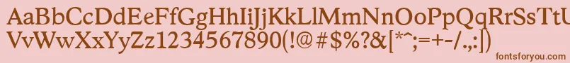 StratfordserialRegular Font – Brown Fonts on Pink Background